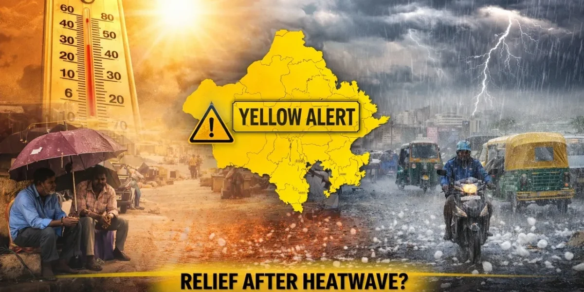 Rain Alert in Rajasthan: Hailstorm Likely in 19 Districts as Temperature Hits 40.6°C