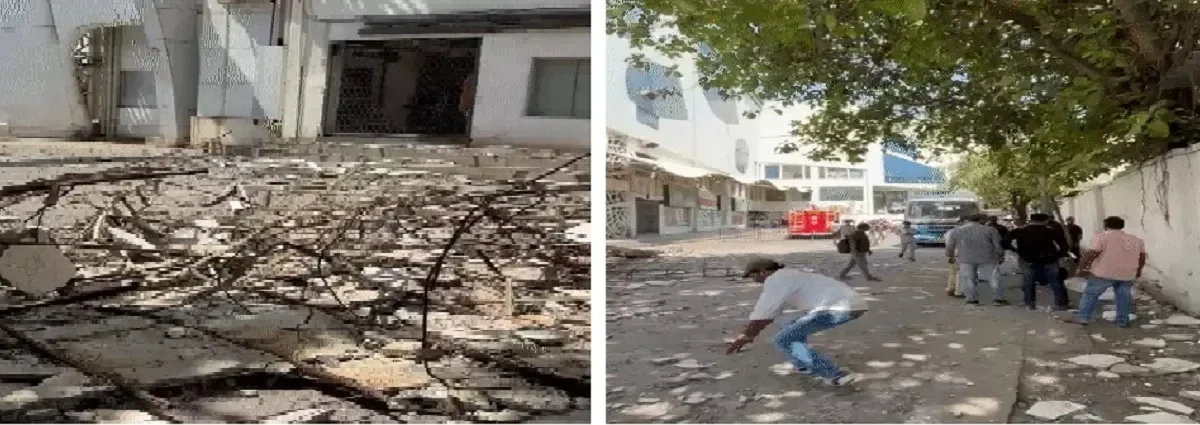 Upper Structure Collapse at Vadodara Central Bus Station: 1 Dead, 1 Injured; Bus Services Disrupted