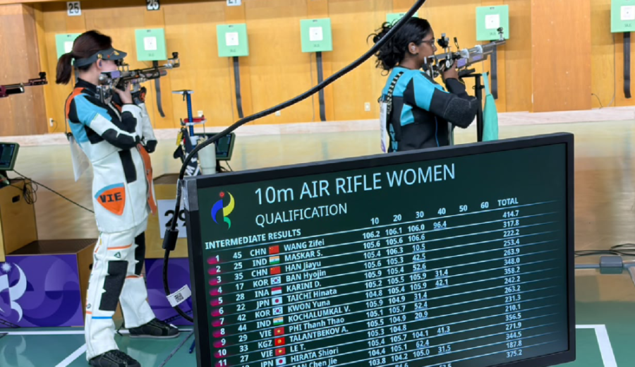 India Wins First Asian Games 2026 Medal with Women’s Shooting Silver