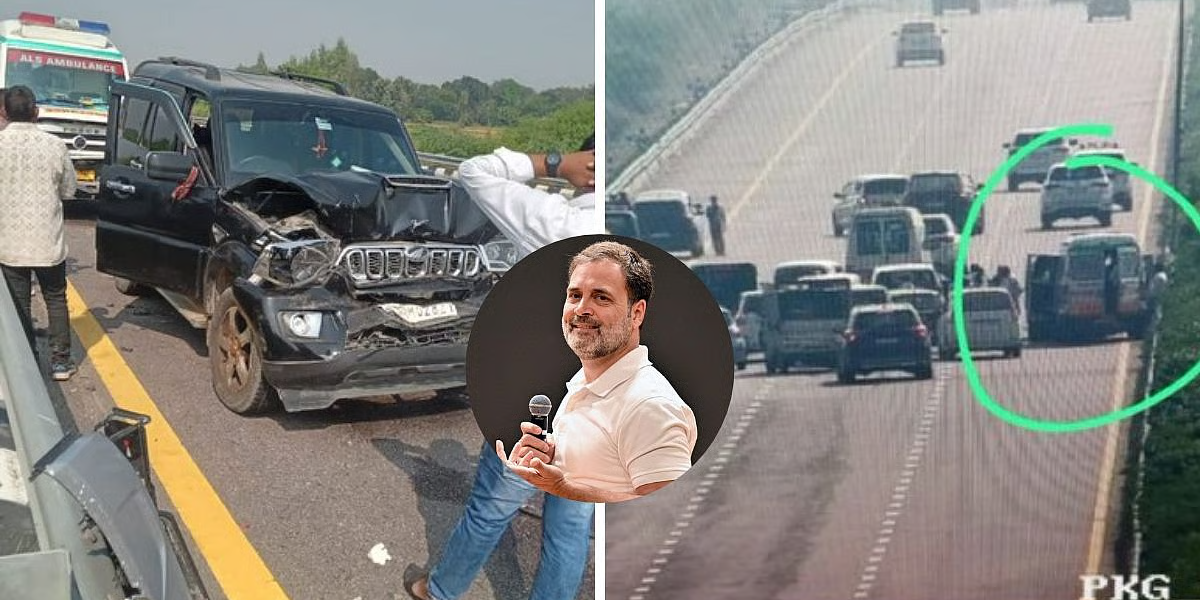 Rahul Gandhi’s Convoy Meets With Accident on Purvanchal Expressway, Congress Leader Safe