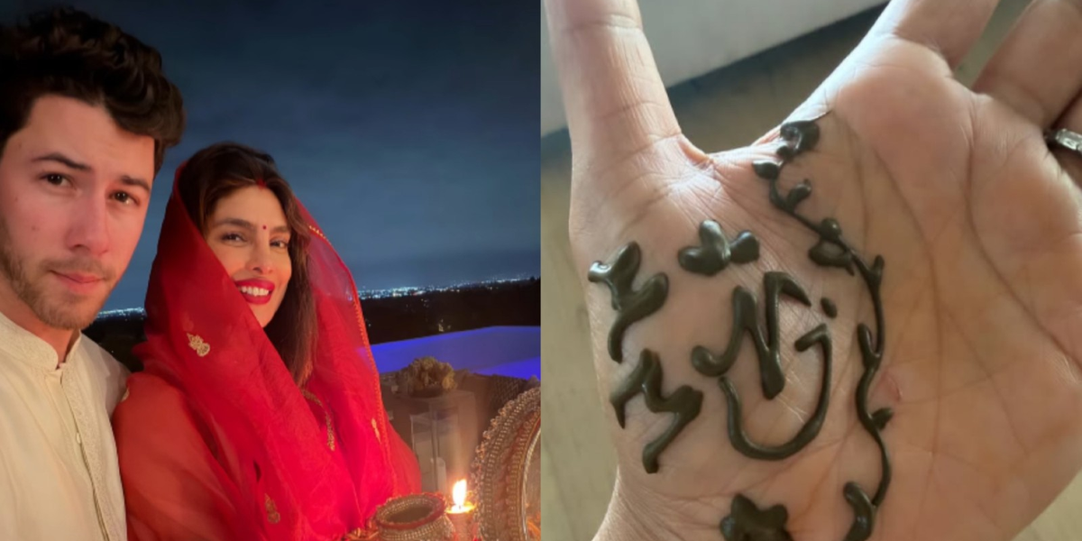 Priyanka Chopra Celebrates Karwa Chauth With Nick Jonas in Desi Style
